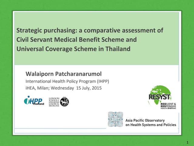 Strategic purchasing: a comparative...