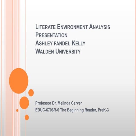 Walden University Literate Environment Analysis Presentation 