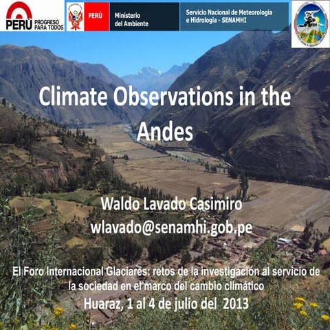 Climate Observations in the Andes | PDF
