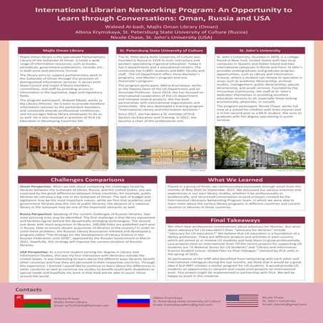 International Librarian Networking Program: An Opportunity to Learn through C...