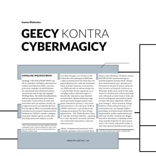 Joanna Walewska, Geecy kontra cyber...