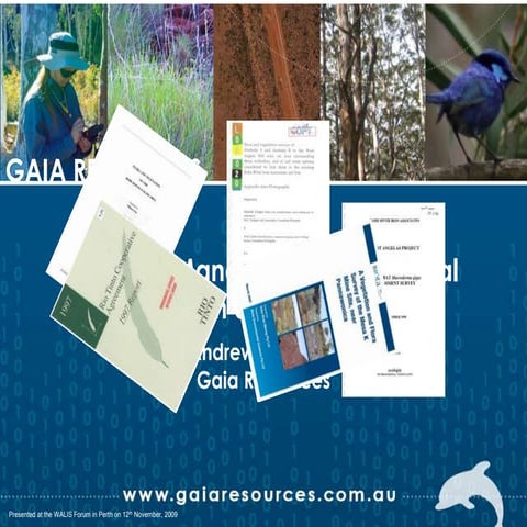 WALIS Forum 2010 - Managing Environmental Data on a large Scale