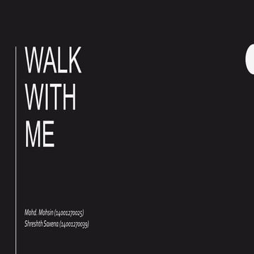 Walk with me - a tool to enable ride sharing/pooling