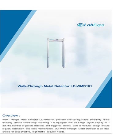 Walk-Through Metal Detector LE-WMD101-Walk Through Scanner Metal ...