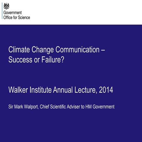 Climate change communication – success or failure?