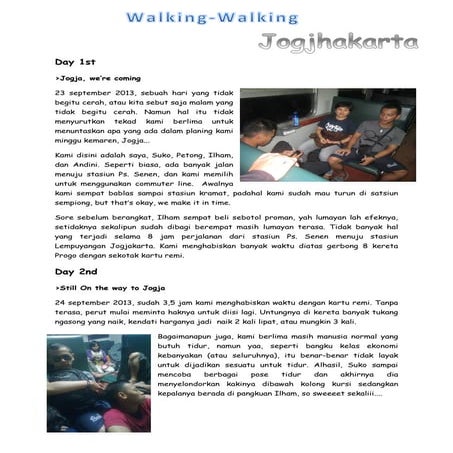 Walking walking jogjhakarta | PDF
