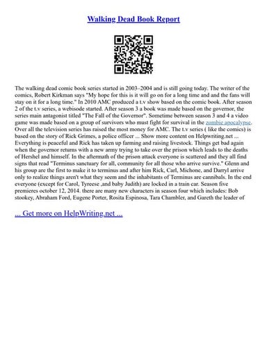 Walking Dead Book Report