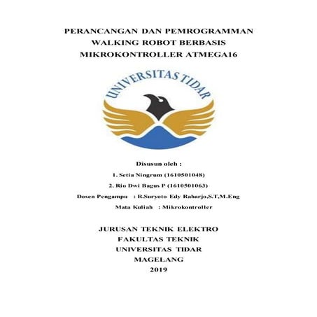 Walking robot dengan atmega16
