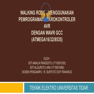 Walking Robot Menggunakan Atmega 16
