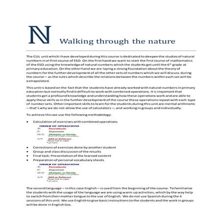 Walking throug the nature