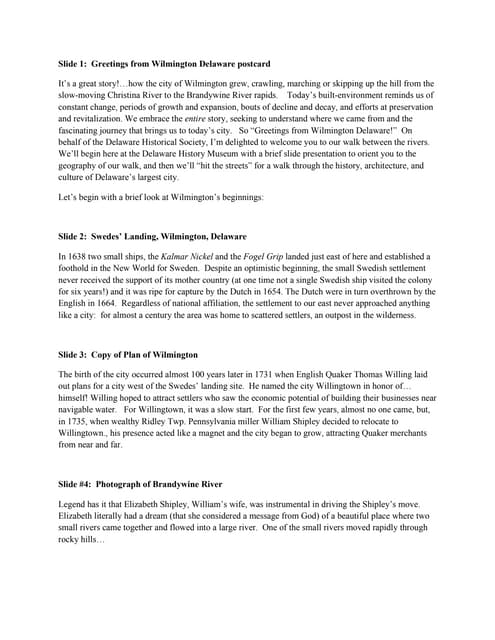 Delaware Historical Society presentations