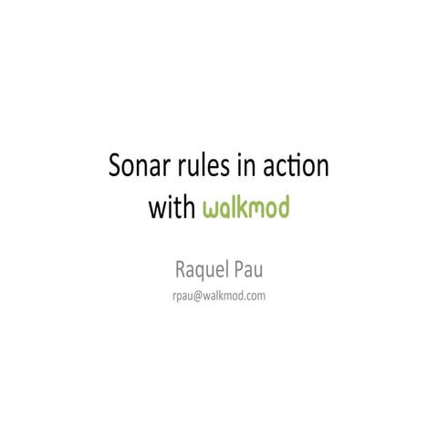 Sonar rules in action with walkmod