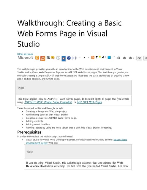 Walkthrough asp.net