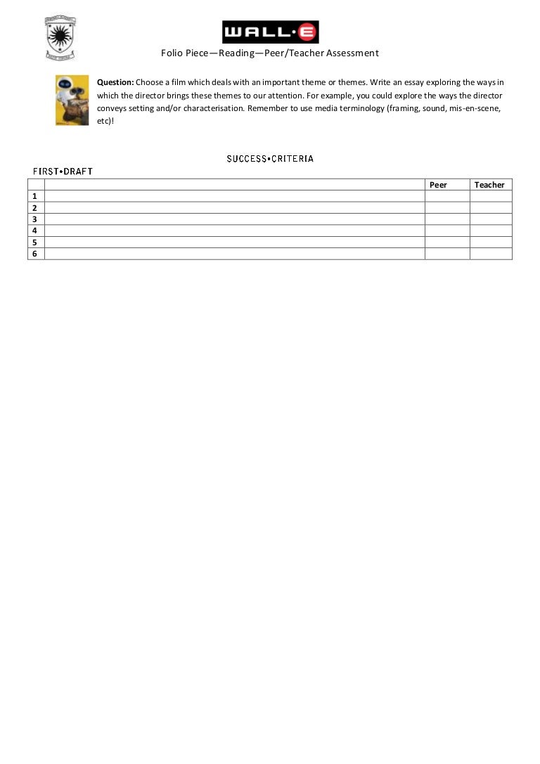 Wall-e essay topics image