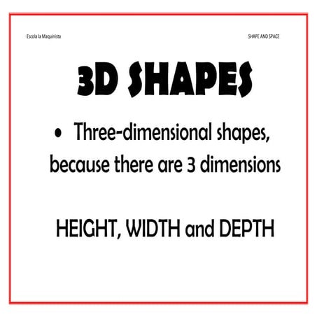 Wall display 3dshapes