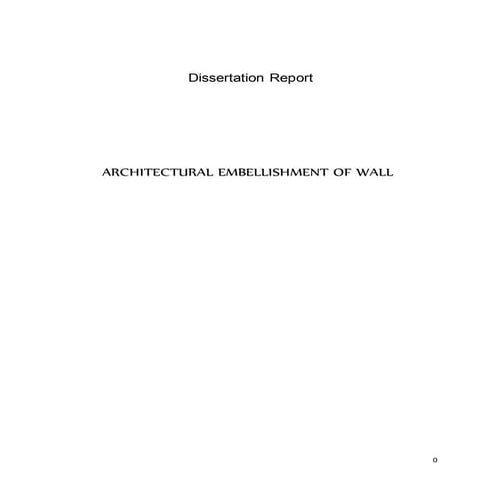 ARCHITECTURAL EMBELLISHMENT OF WALL