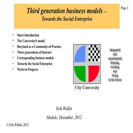 Wallin-Erik Presentation at CBVI Miskolc, Hungary, Dec 2012