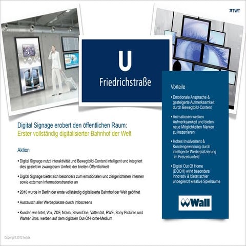 TWT Trendradar: Digitalisierter Bahnhof Berlin Digital Signage