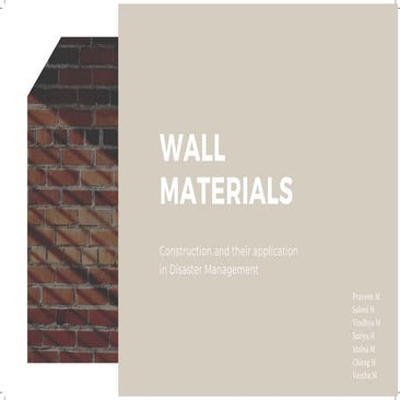 Wall materials