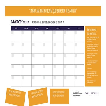 Wall planner template