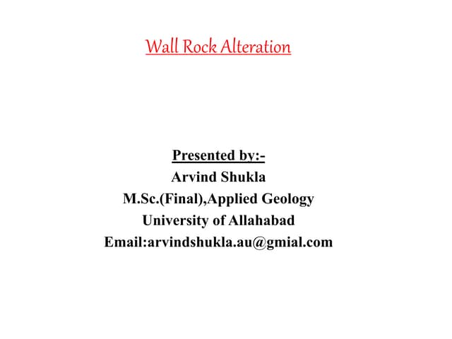 Hydrothermal alterations | PDF