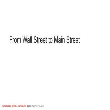 From Wall Street to Main Street