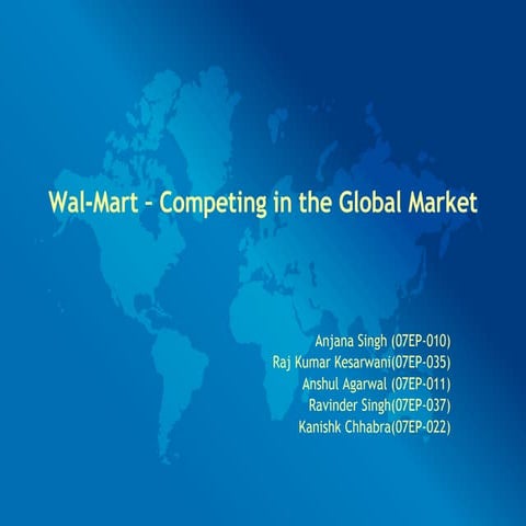Walmart – Competing In The Global Market