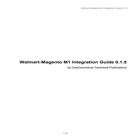 Walmart Magento Integration User Guide - CedCommerce