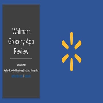 Walmart Grocery App Review | PPT
