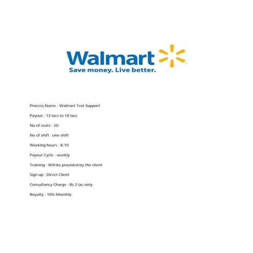 Wal mart text support inbound process | PDF