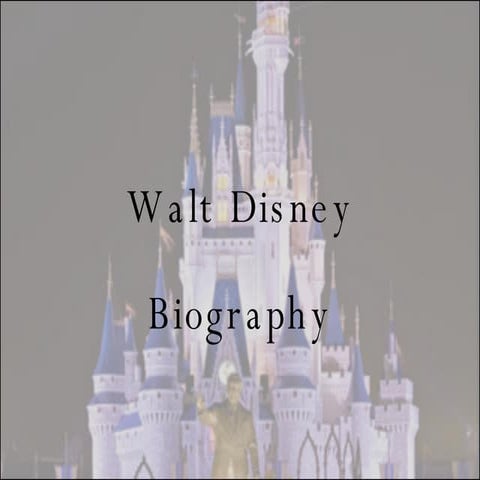 Walt Disney BIO