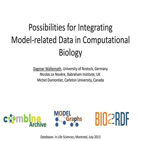 Possibilities for integrating model-related data in computational biology (DI...