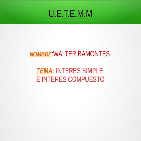 interes simple e interes compuesto