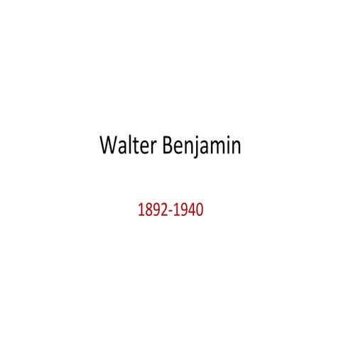 Walter benjamin