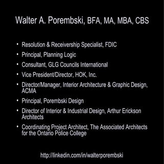 Walter Porembski Linkedin Portfolio...
