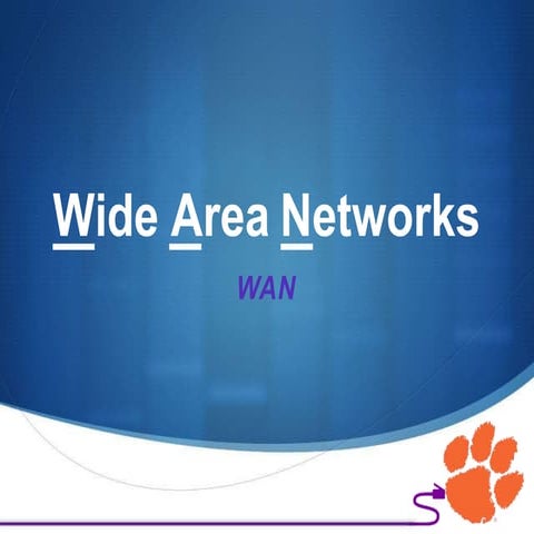 WAN technologies power point presentation