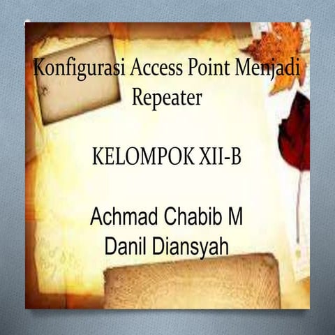 konfigurasi  AP menjadi Repeater 