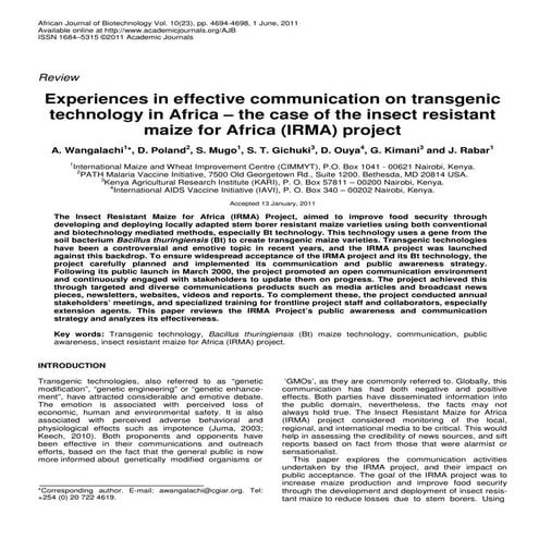 Wangalachi et al (food security)