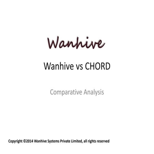 Wanhive vs Chord Distributed Hash Table