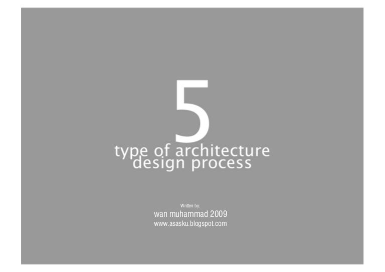 Architecture Design Process 5 type of architecture design process Architecture Design Process 5 type of architecture design process