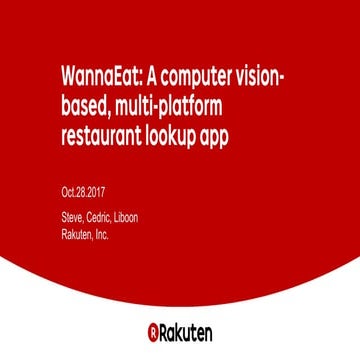 WannaEat: A computer vision-based, multi-platform restaurant lookup app