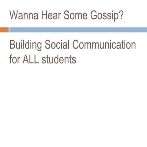 Wanna hear some gossip handout