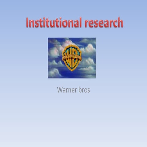 Institutional logo warner brothers | PPTX