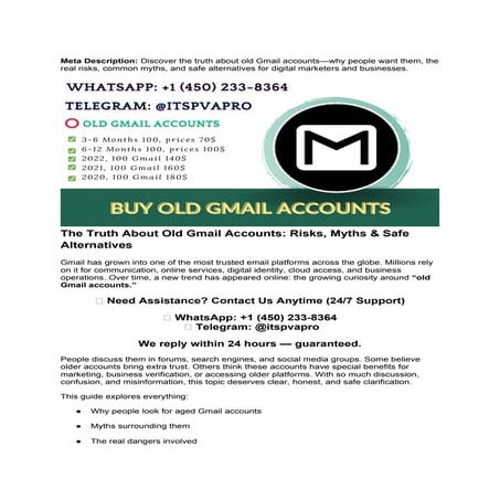 Want to Buy Old Gmail Accounts? Check These 5 Fast Websites