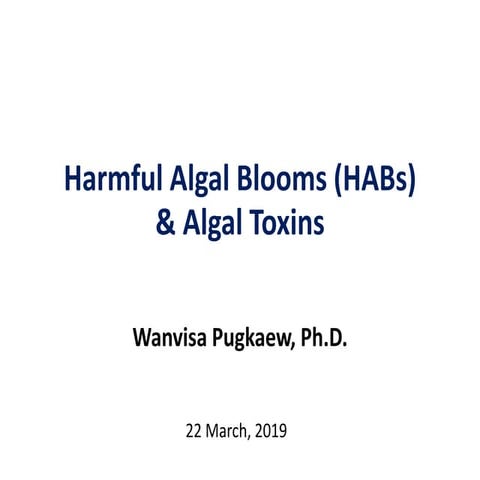 Harmful algal blooms and algal toxins