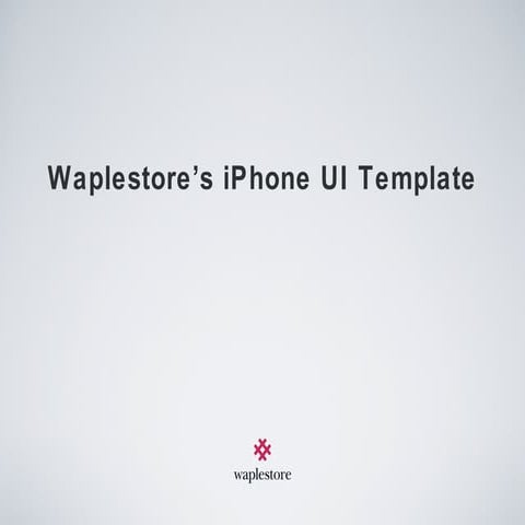 Waplestore’s iPhone UI Template 1.0.0 for PowerPoint