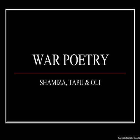 War Poetry Presentation