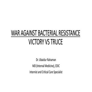 War against bacterial resistance