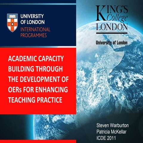 Academic Capacity Building through the Development of OERs for Enhancing Acad...