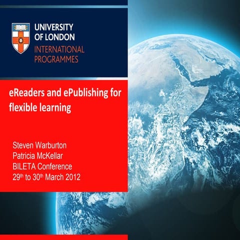 eReaders and ePublishing for flexible learning